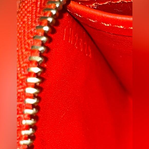 Louis Vuitton Vernis Compact Zippy Wallet Orange Patent Leather TH2029 France - Picture 11 of 13